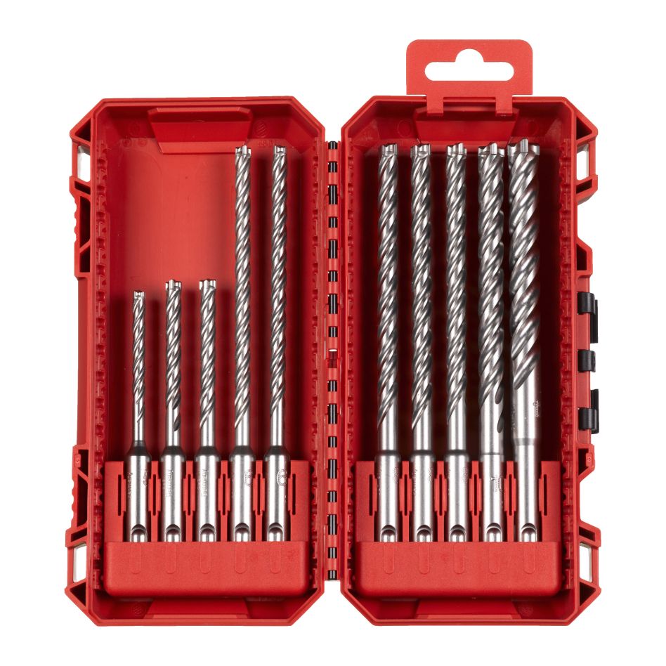 Milwaukee pribor 4932500062 SDS-PLUS set svrdla MX4 PACKOUT Ready Box 5/6/6 x 115 i 6/6/8/8/8/10 x 165 i 12 x 160 mm