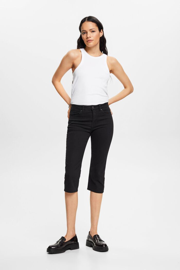 Capri-Jeans mit mittelhohem Bund