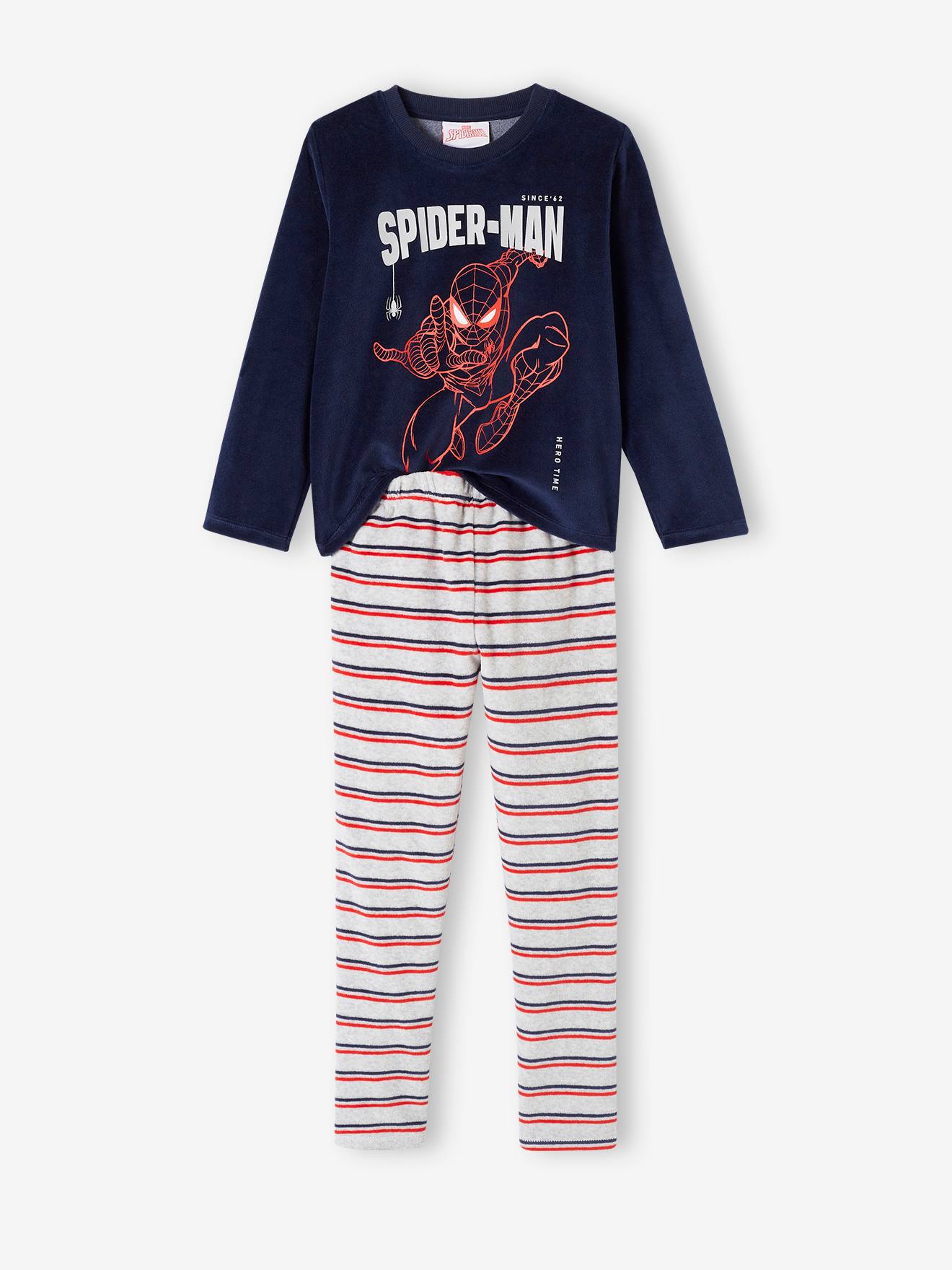 Marvel Kinder Samt-Schlafanzug MARVEL SPIDERMAN - marine