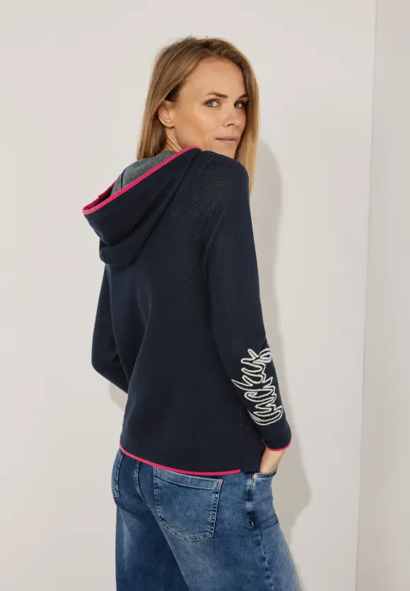 CECIL Jacquard Hoodie Pullover