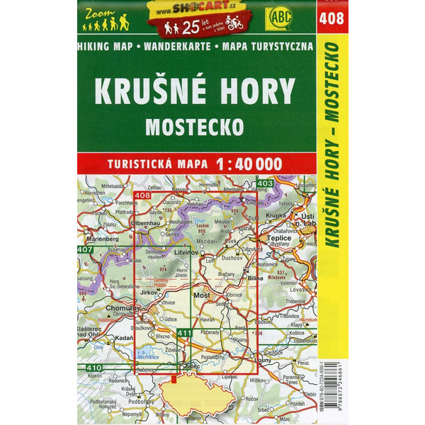 Wanderkarte Tschechien Krusne hory - Mostecko 1 : 40 000 - Wanderkarte
