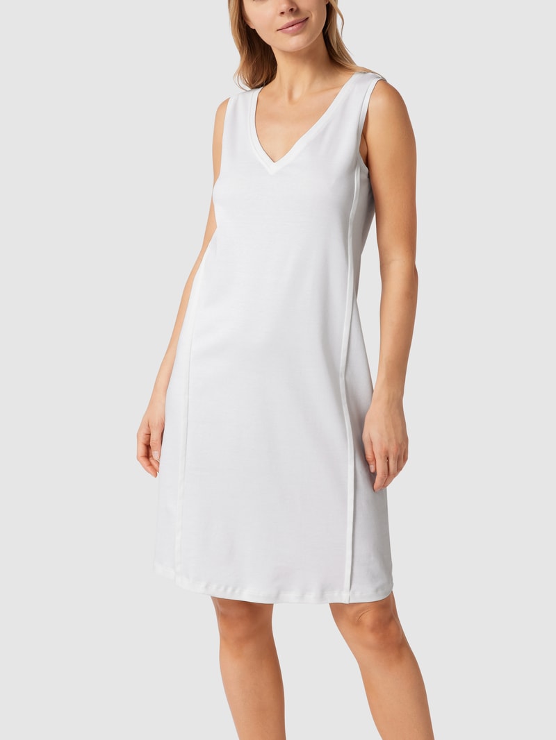 Nachthemd aus merzerisierter Baumwolle Modell 'Pure Essence' in offwhite