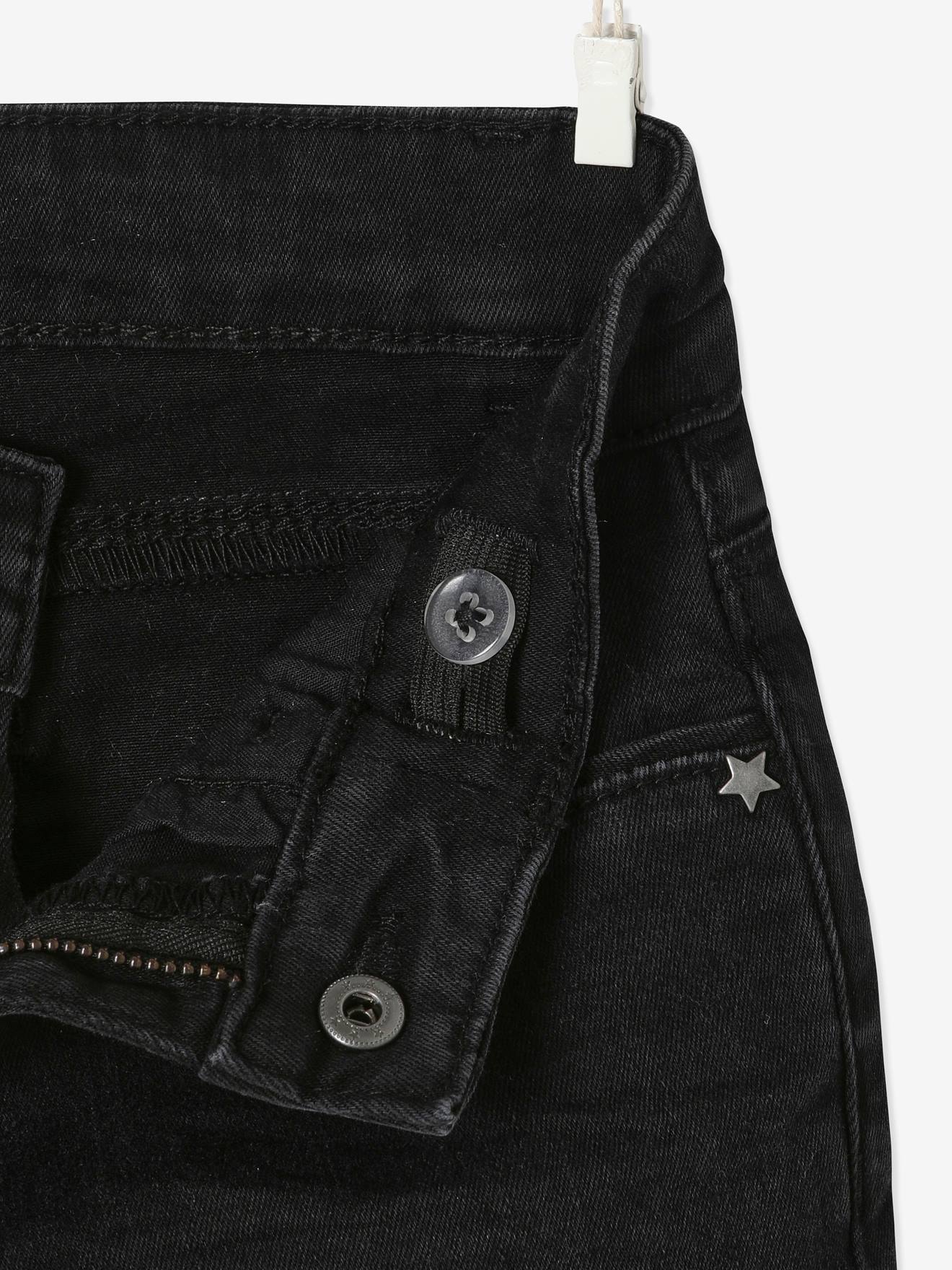 Jean slim fille Morphologik tour de hanches LARGE denim black