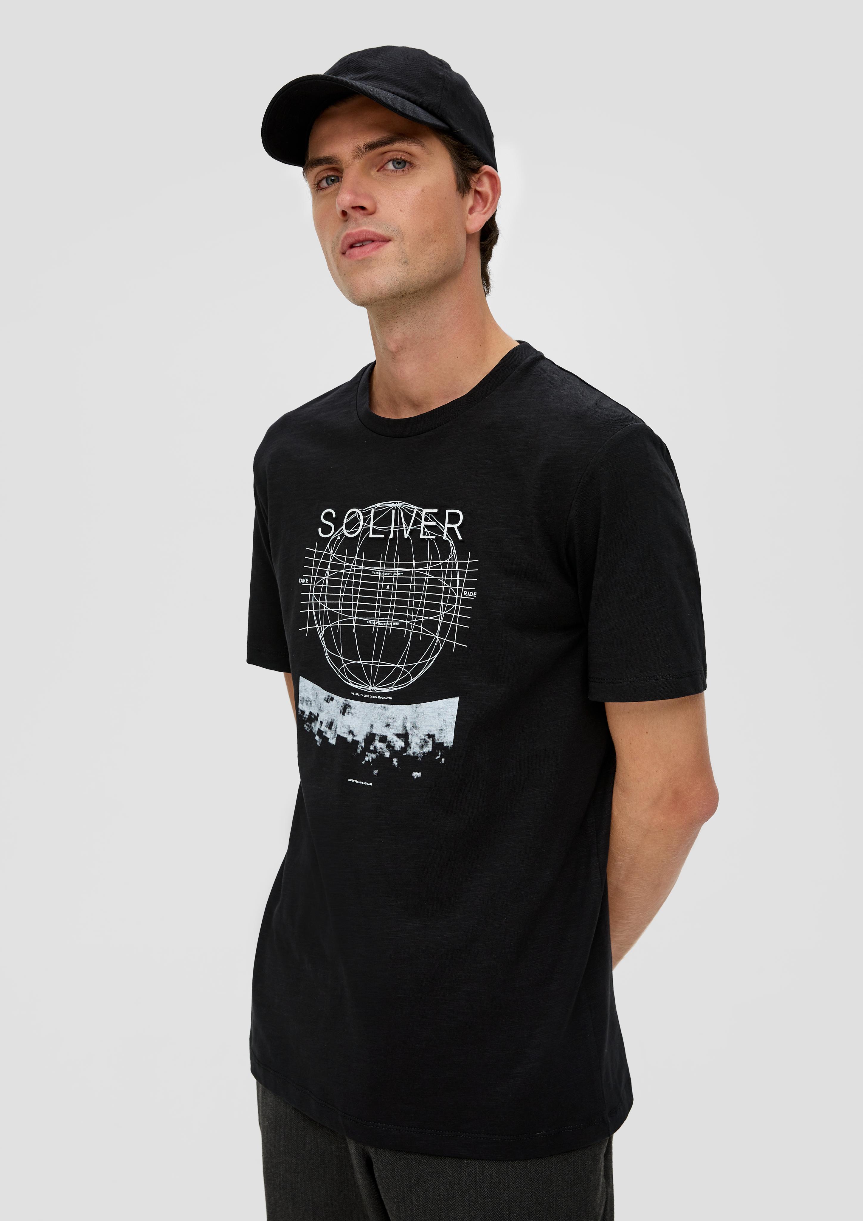 Baumwollshirt mit Flammgarnstruktur  2135743-99D1