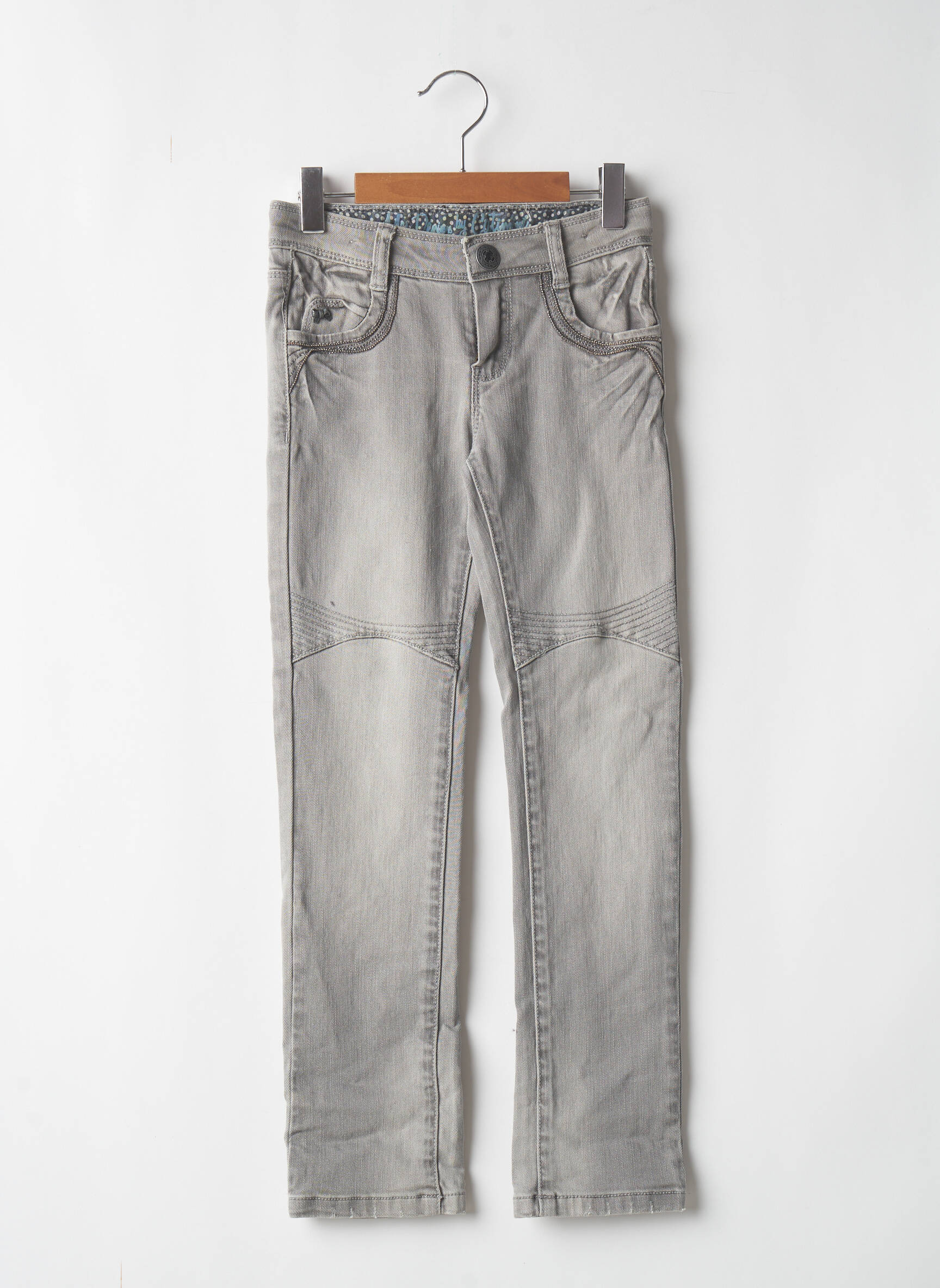 Catimini Jeans Coupe Slim Fille couleur gris