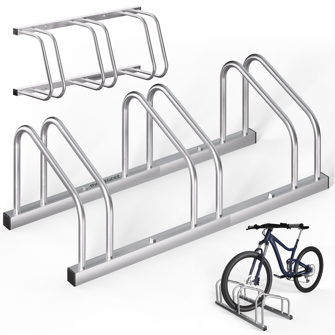 Casaria monzana® Fahrradständer 3er 71x32x27cm
