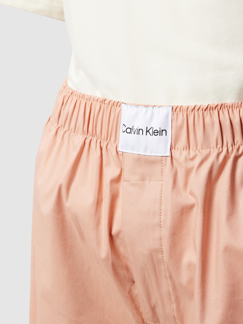 Pyjama mit Label-Stitching in taupe