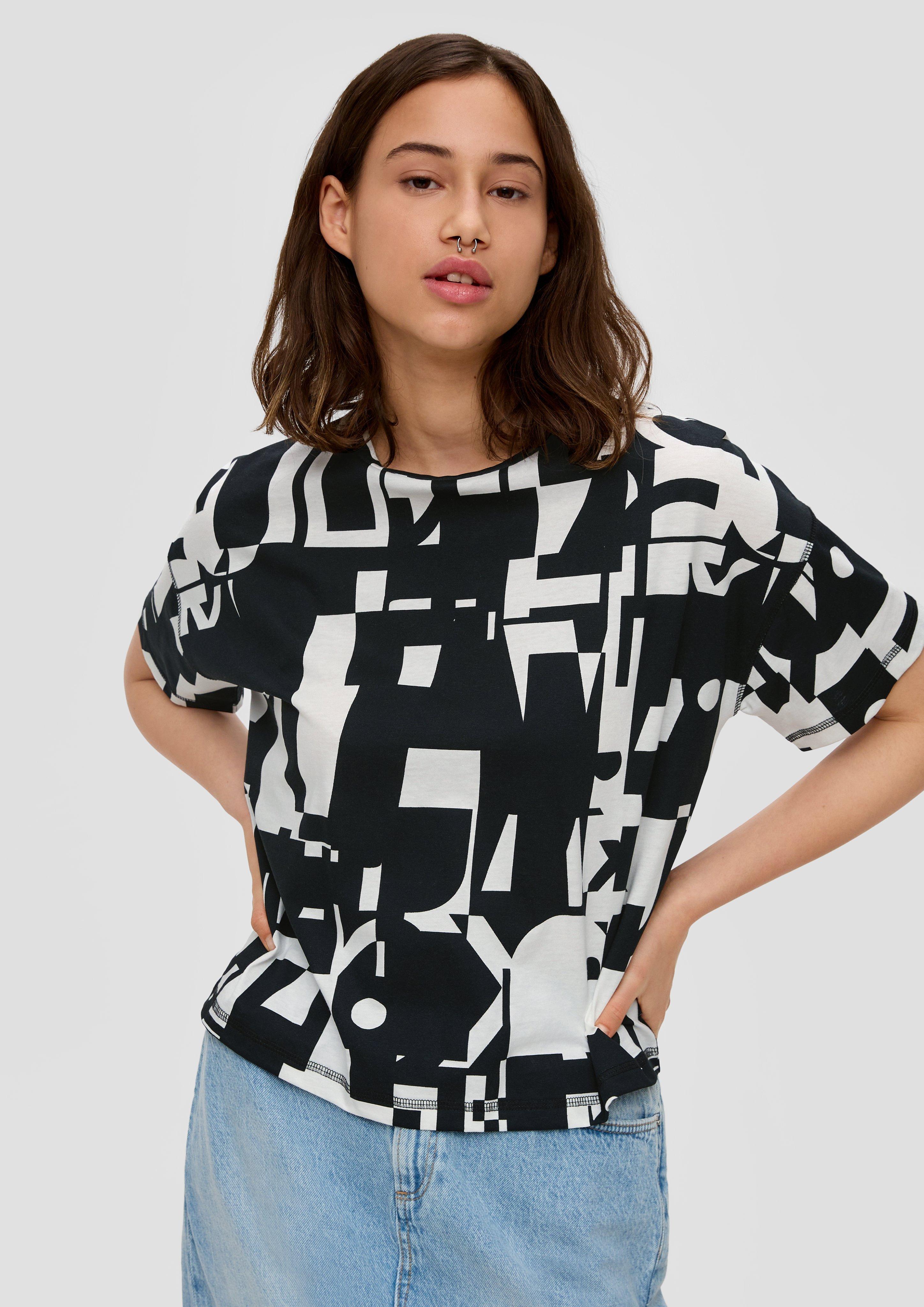 T-Shirt mit All-over-Print im Loose Fit  2141079-99A2