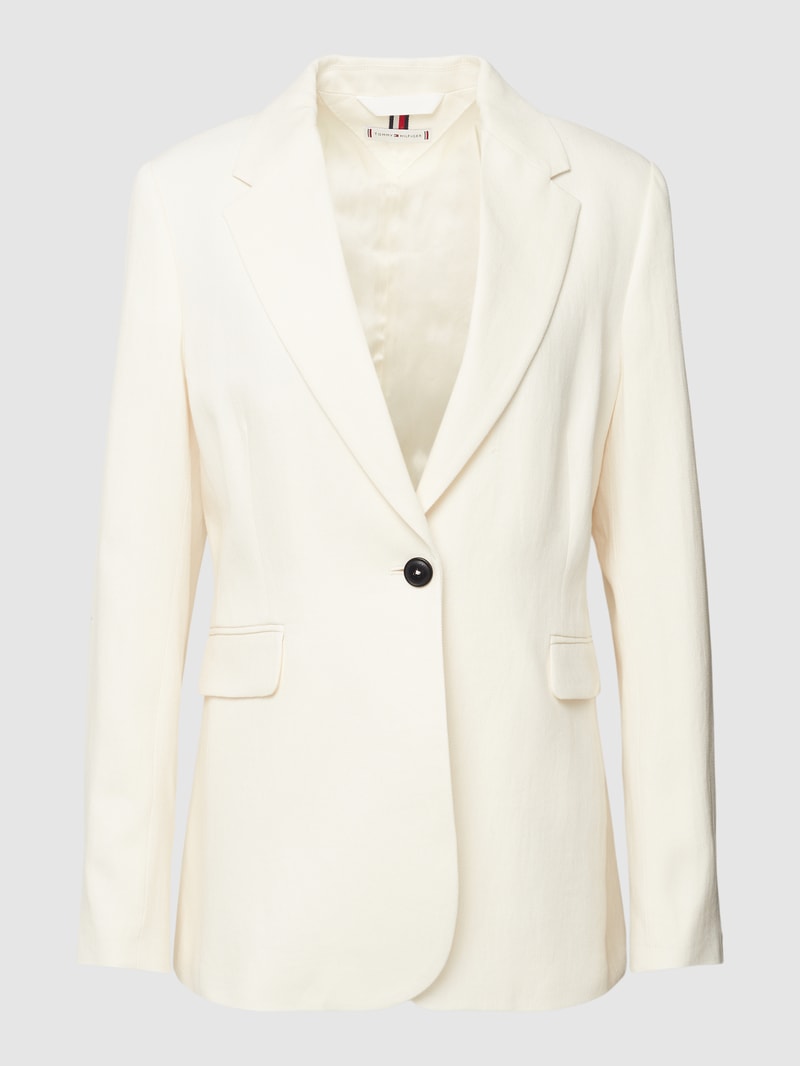 Blazer mit Leinen-Anteil in ecru