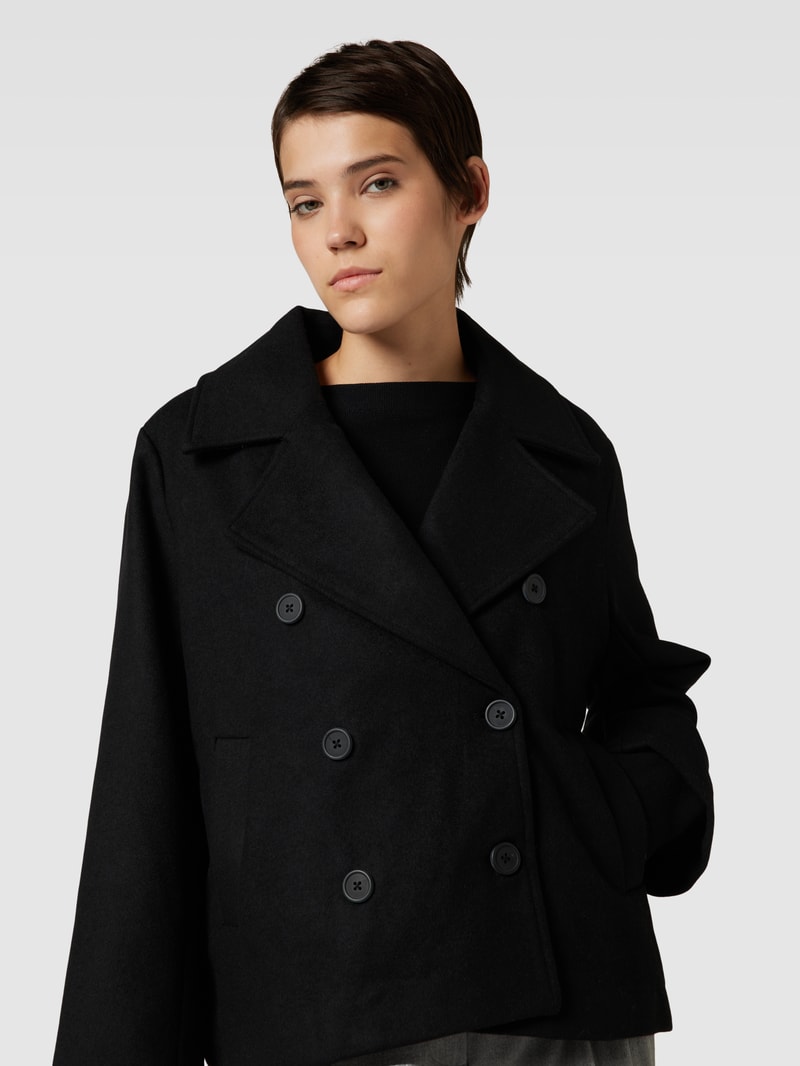 Cabanjacke mit Glencheck-Muster Modell 'KEILY' in schwarz