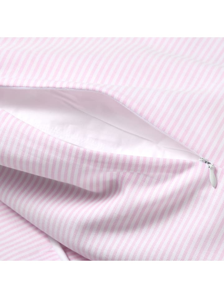 nordic coast company  Hochwertige Babybettwäsche in Rosa-Weiß 80x80 cm günstig kaufen 80x80 cm