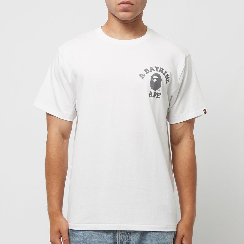 A Bathing Ape Speed Racer College ATS Tee M white x black