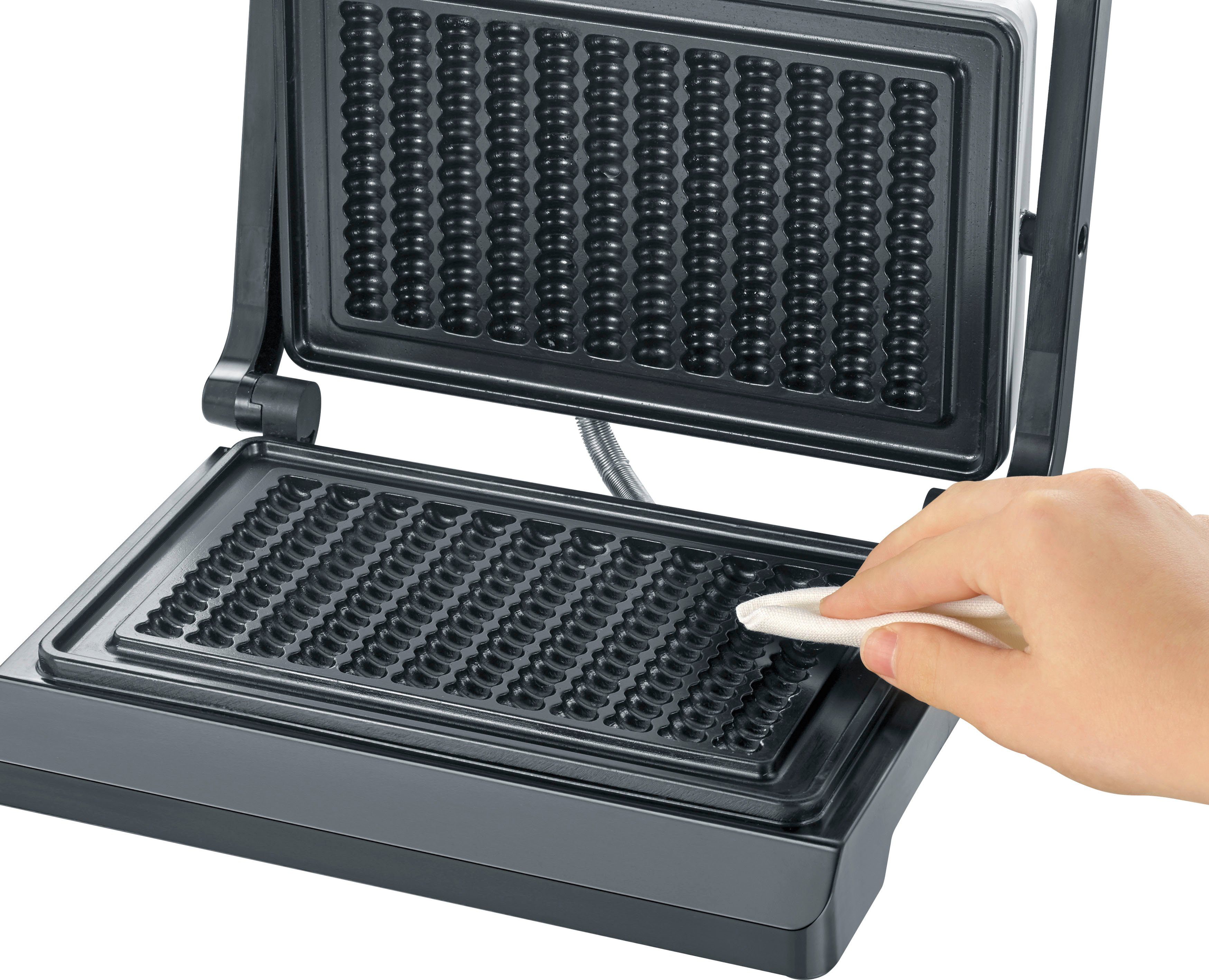Severin Waffeleisen WA 2114, 800 W, Waffelpommes-Maker, Antihaftbeschichtung, 12 Waffeln in Pommesform
