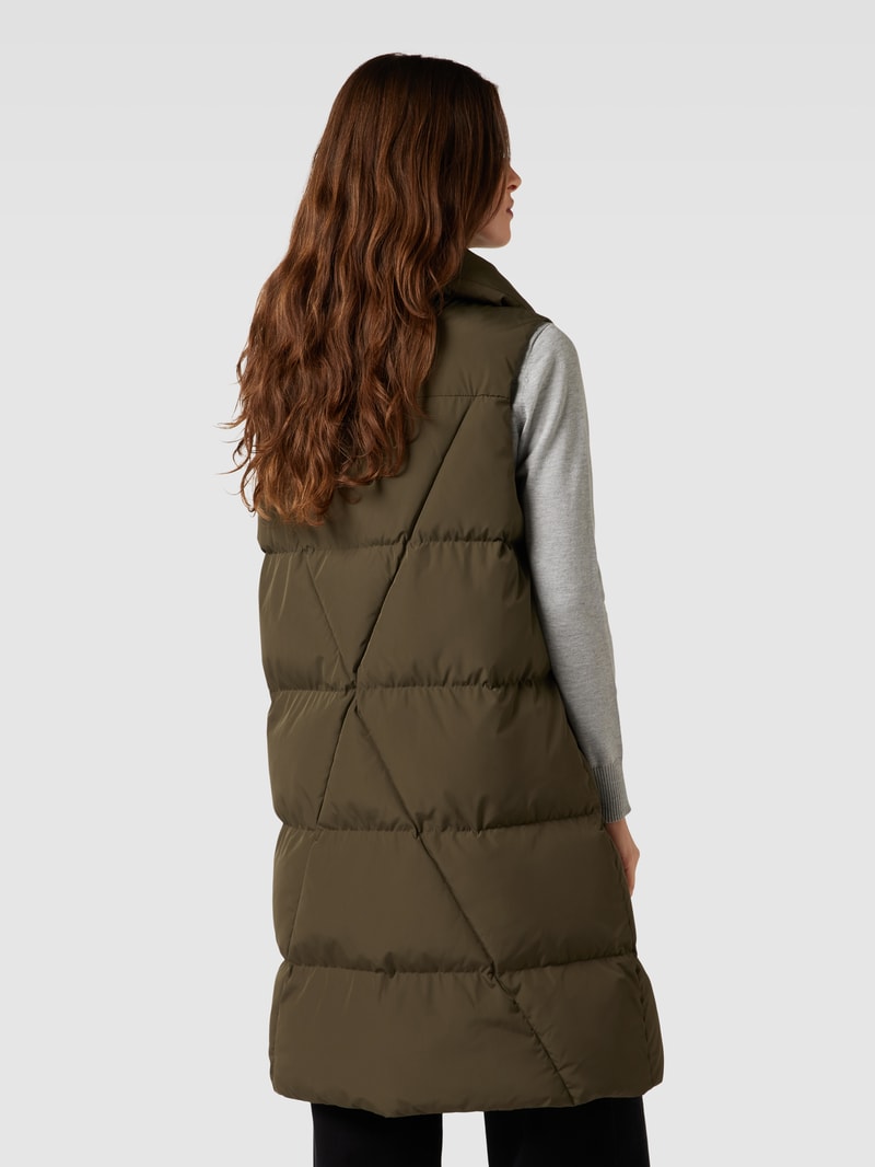 Steppweste mit Stehkragen in khaki