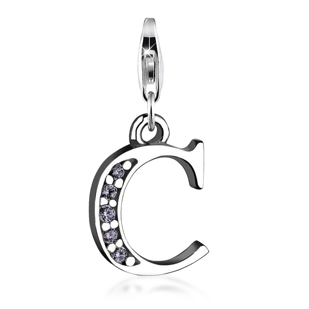 Nenalina Nenalina Amulette Charm lettre Pendentif individuel et personnalisé en argent 925 Pendentif