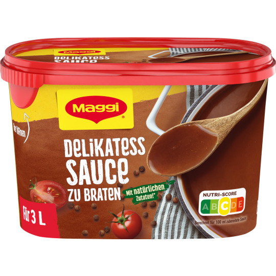 Maggi Delikatess Sauce zu Braten ergibt 3L