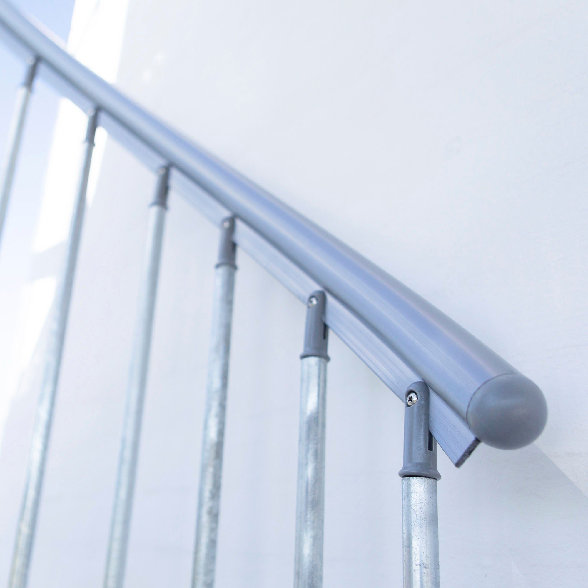 Dolle Außentreppe Gardenspin, für Geschosshöhen bis 282 cm, Stufen offen, Ø: 125 cm