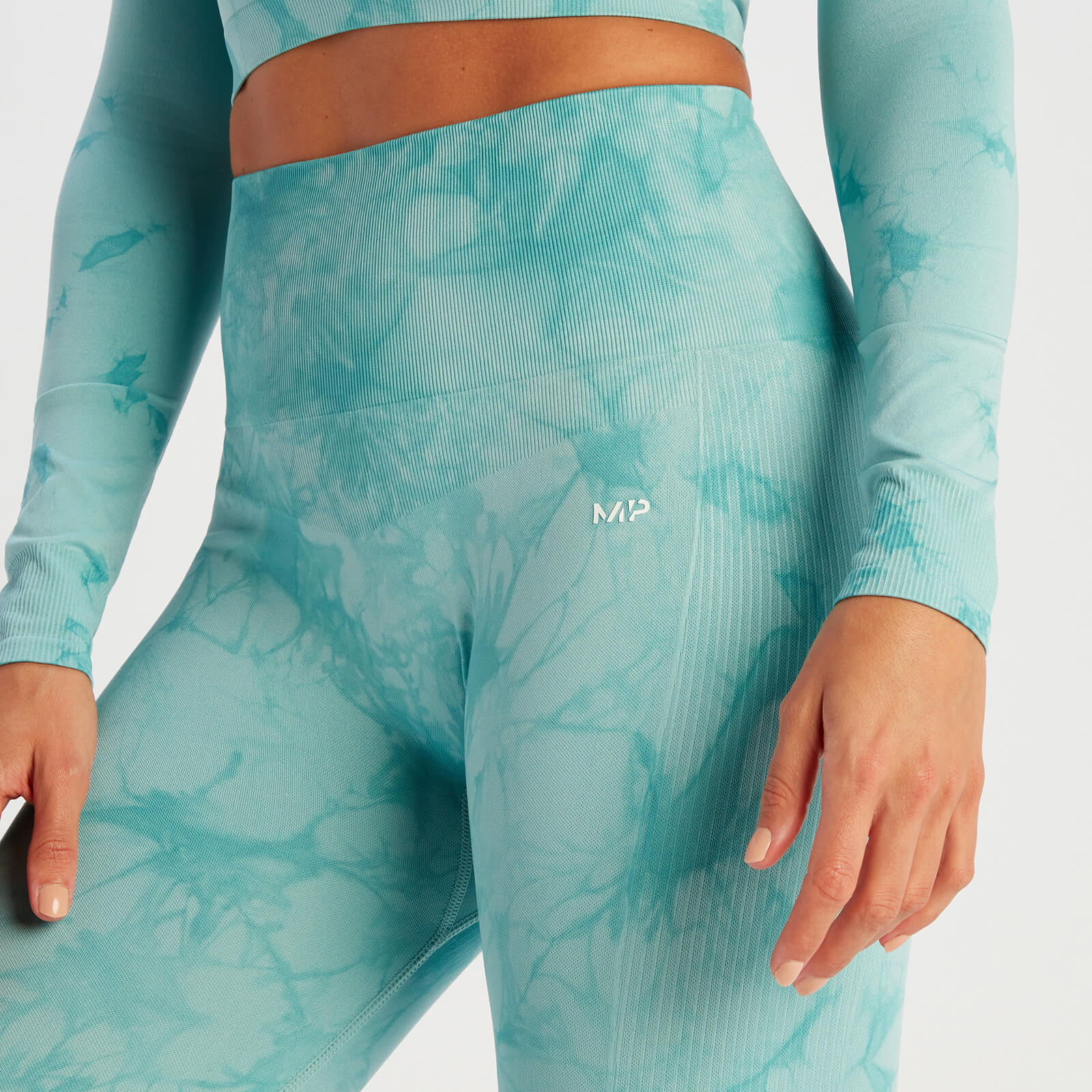 Legging sans coutures MP Shape pour femmes – Tie-dye bleu foncé