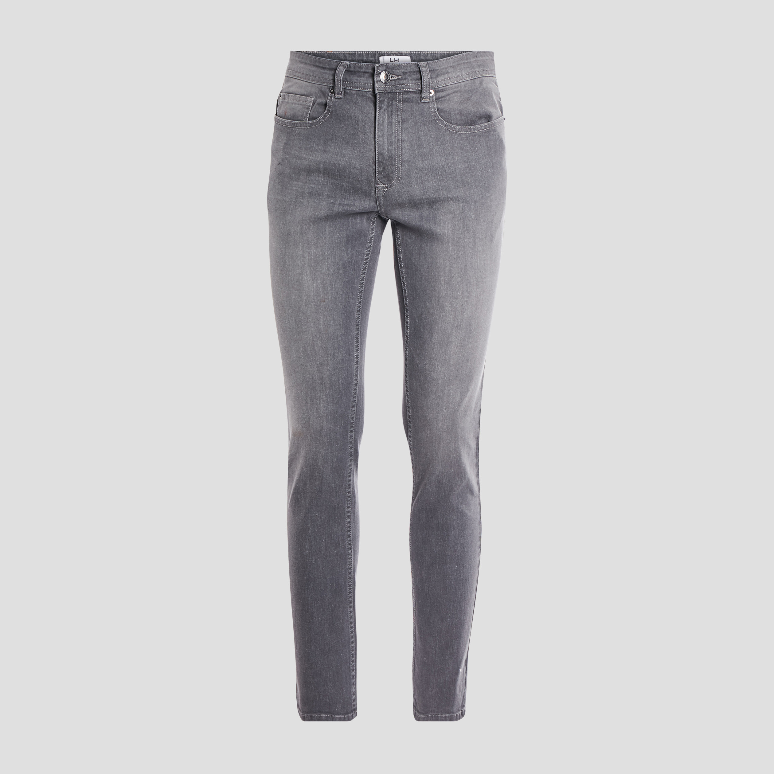 Jeans slim taille standard denim gris homme | La Halle