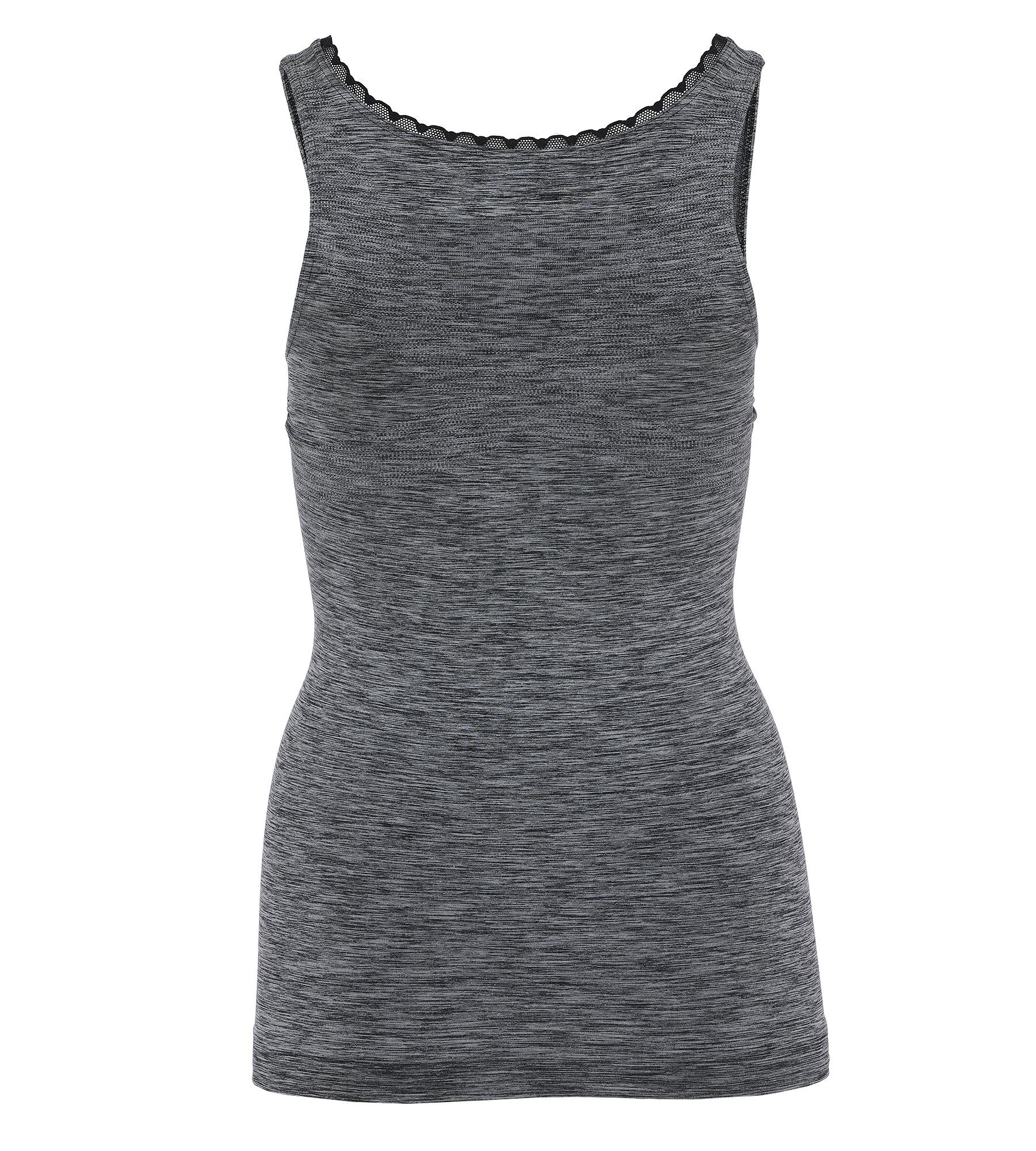 Pure Shape Shapingtop Melange elastisch mit schwarzer Spitzenlitze
