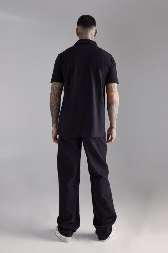 Tall kurzärmliges Jersey-Hemd