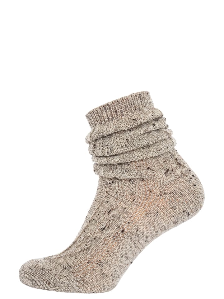 Lusana Schoppersocke L5694-9 in beige günstig kaufen