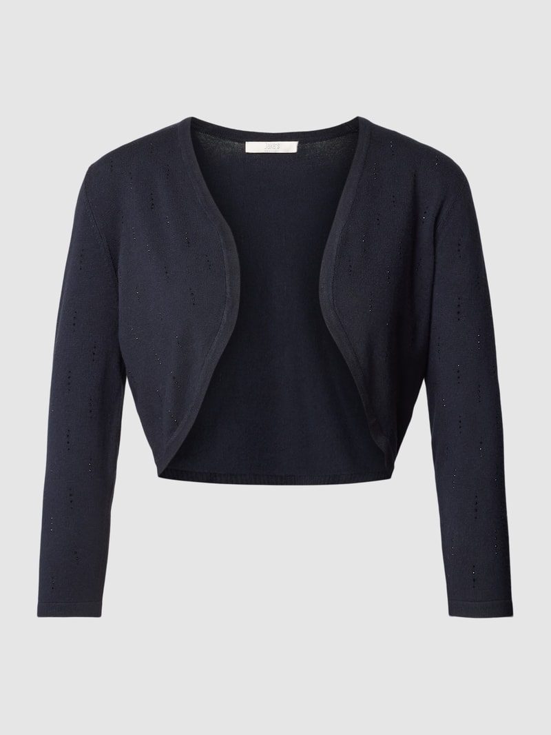 Bolero mit Ziersteinbesatz in marineblau meliert