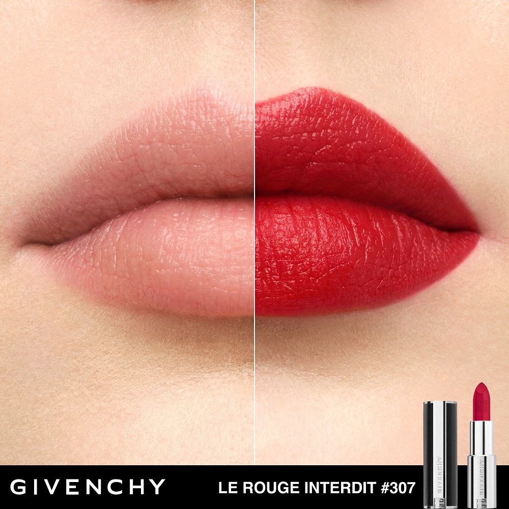 Givenchy LE ROUGE INTERDIT INTENSE SILK Rouge à lèvres rechargeable, fini soyeux, couleur lumineuse