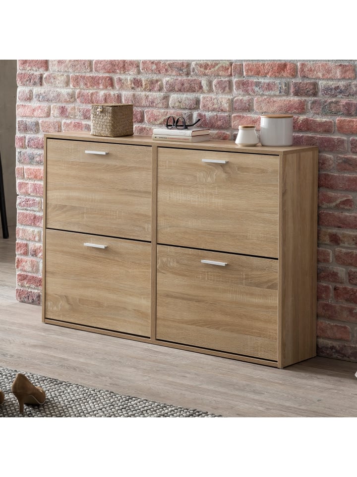 KADIMA DESIGN Schuhschrank WL5.828 Modern 120 x 81 x 24 cm Holz Schuhregal 4 in Sonoma günstig kaufen onesize