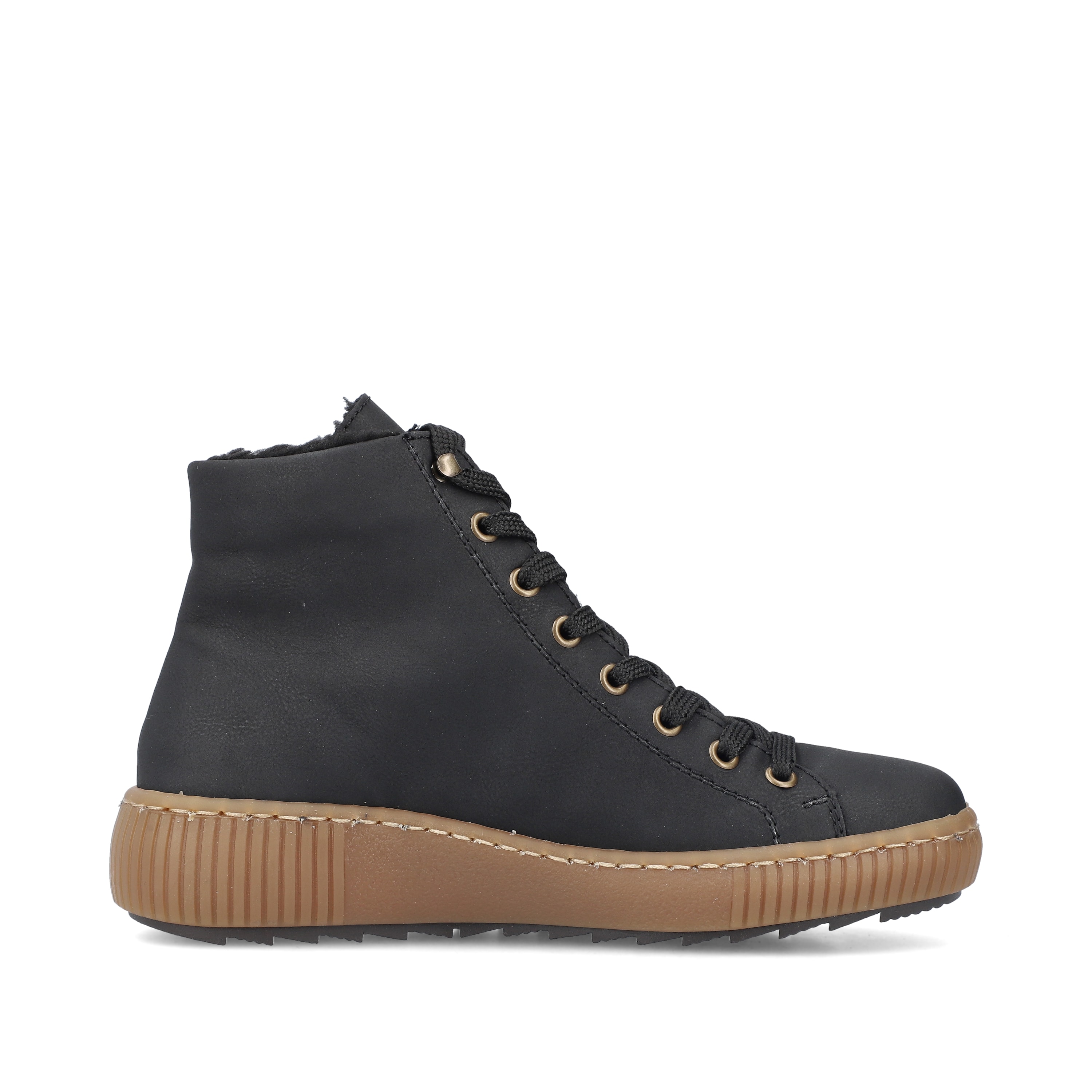 Rieker Damen Schnürschuhe asphaltschwarz