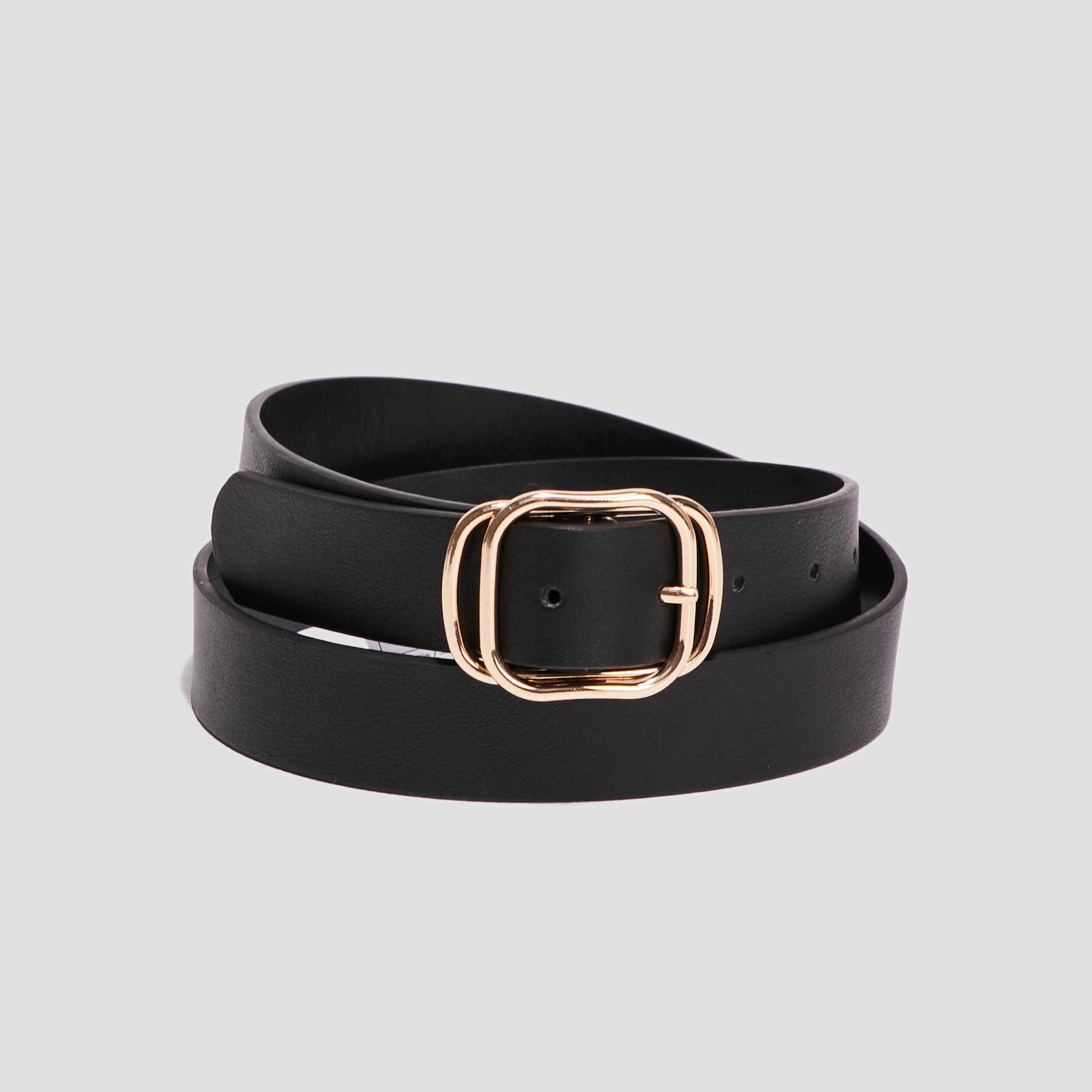 Ceinture avec double boucle noir femme | Cache Cache