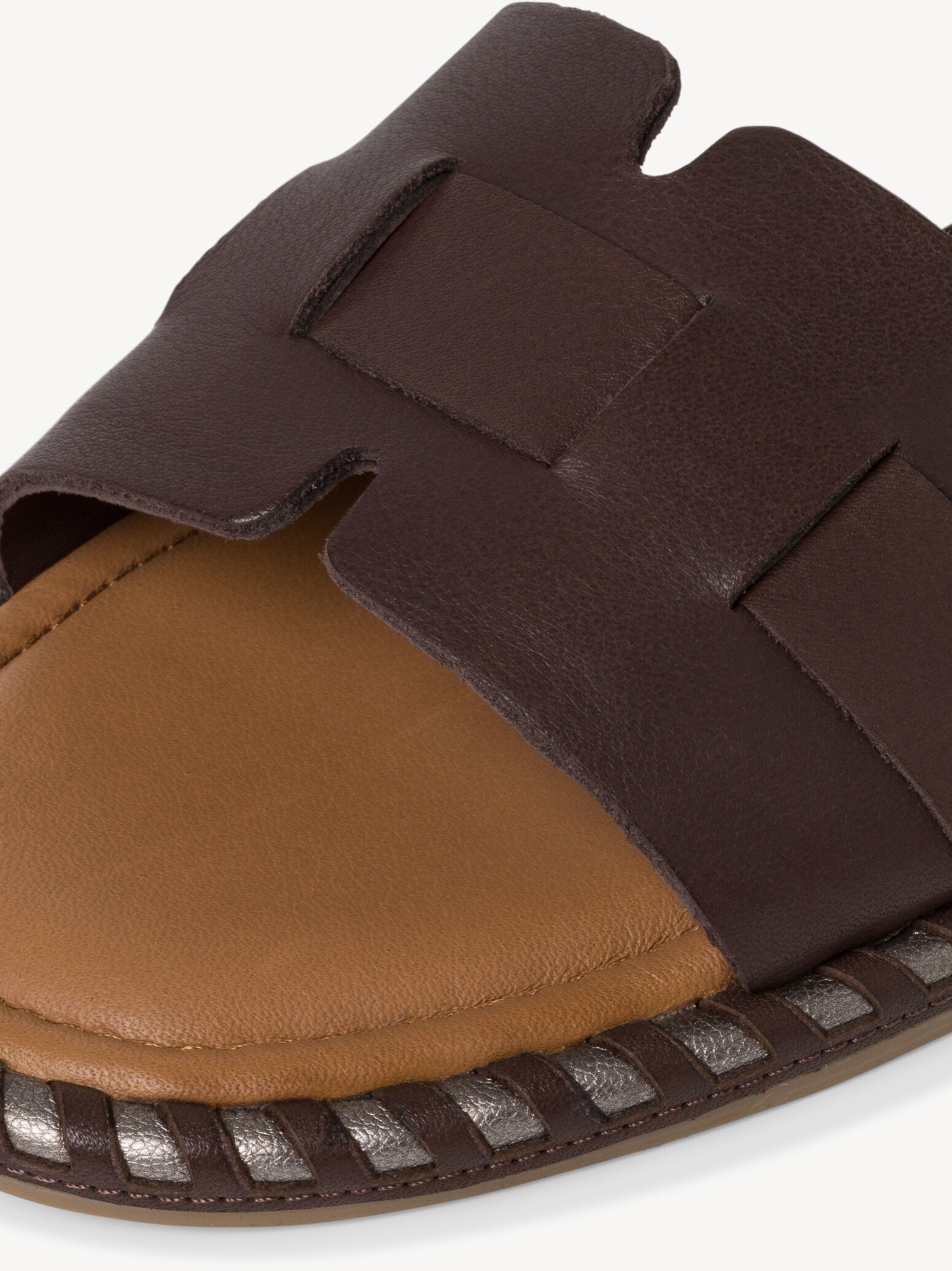 Mule en cuir - marron
