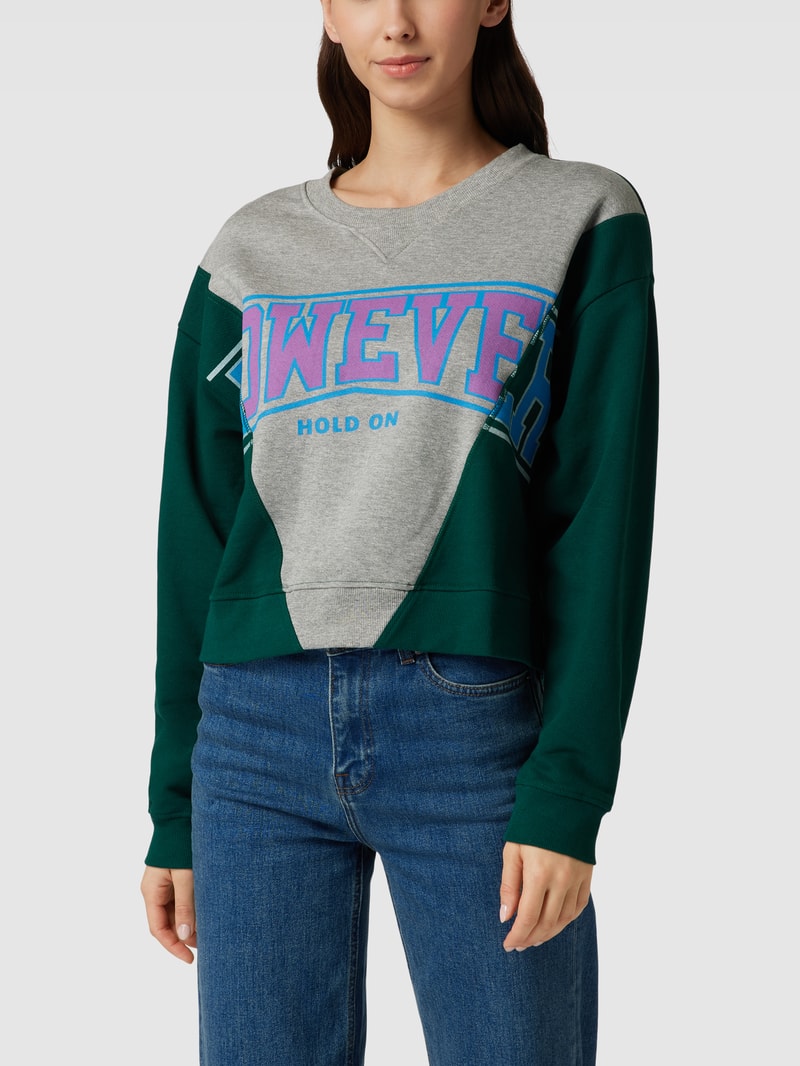 Sweatshirt in Two-Tone-Machart in bottle