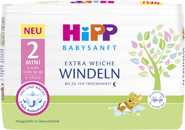HiPP Windeln Babysanft Größe 2 | Mini