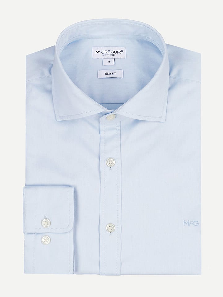 McGregor Hemd - Slim fit - in Hellblau günstig kaufen
