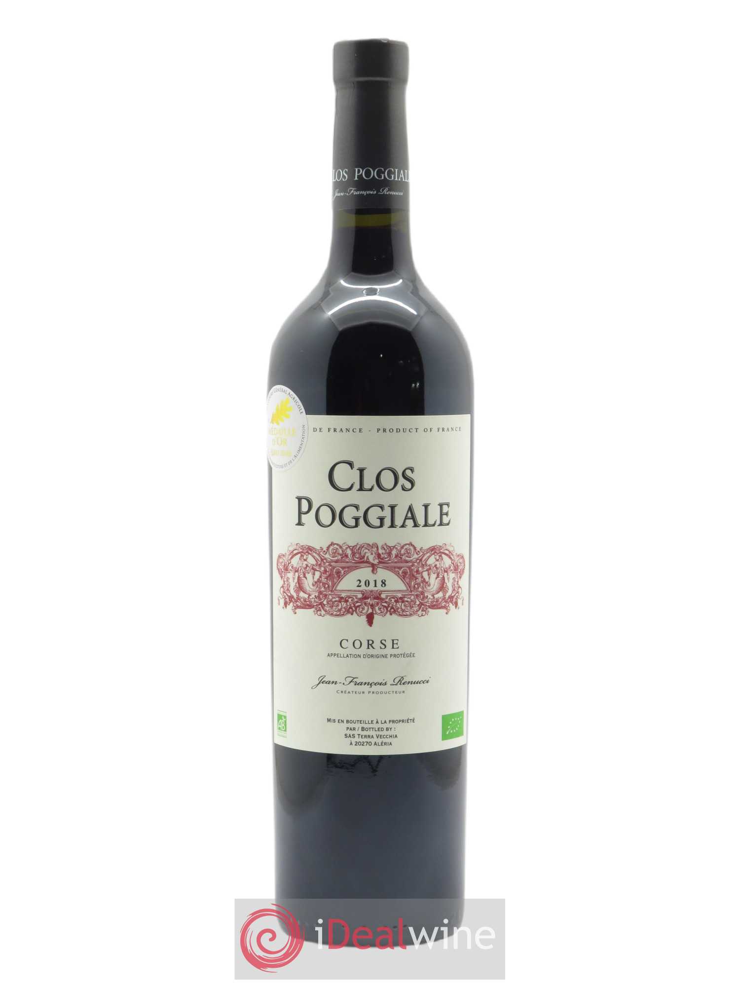 Vin de Corse Clos Poggiale Jean-François Renucci  2018 - Lot de 1 Bouteille