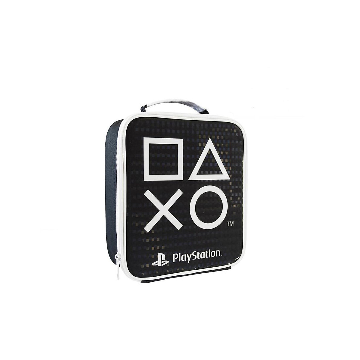 Aufbewahrungstasche Lunchbag Playstation schwarz, 20 x 23 x 8 cm, isoliert