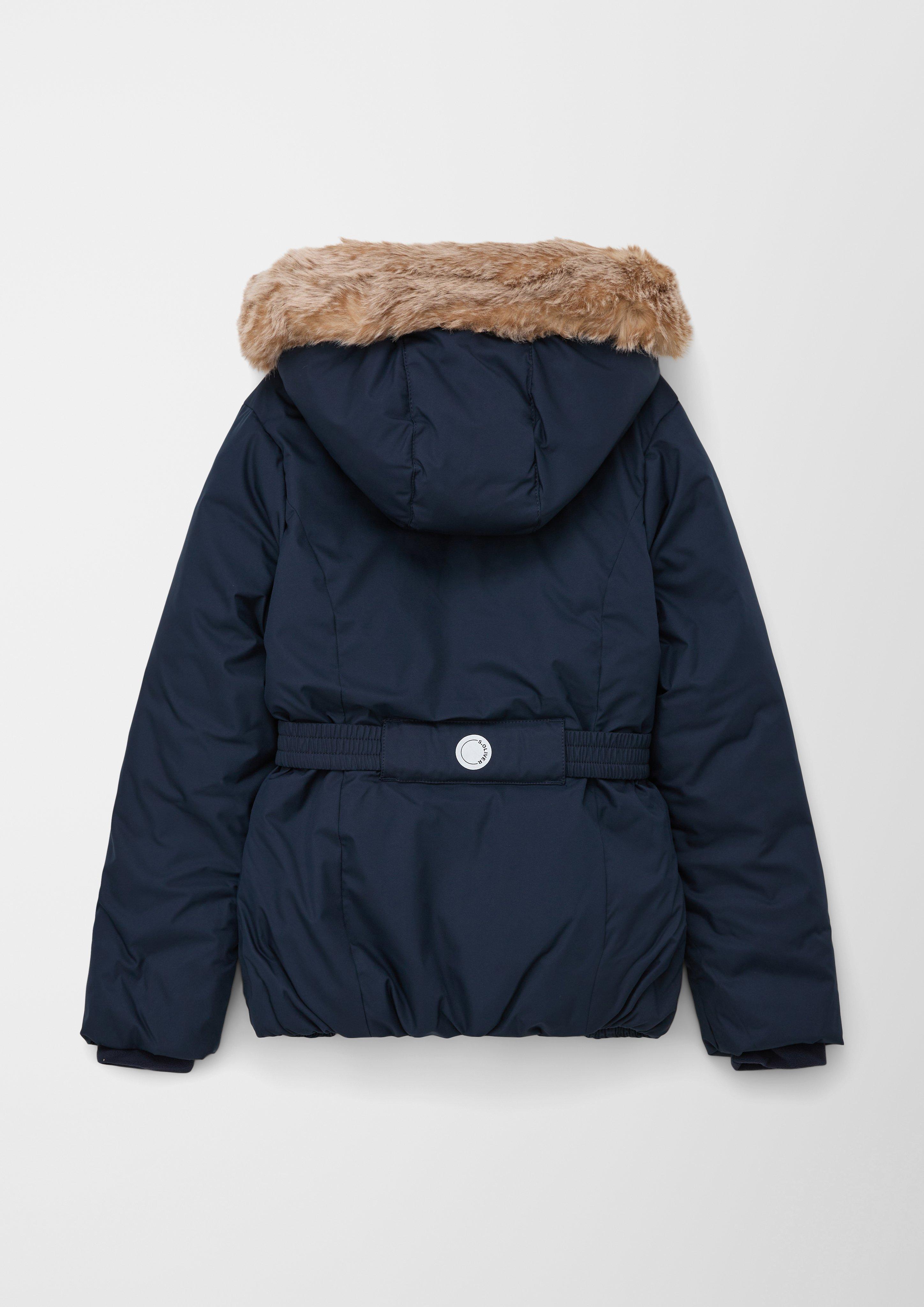 Jacke mit abnehmbarer Kapuze und Kunstfellblende  2116839-5952