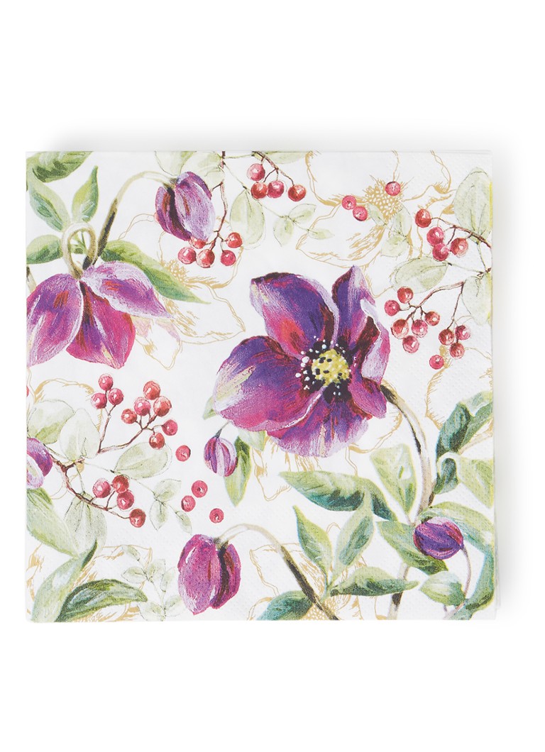 Your Ideal Home Rose Noel napkins 33 x 33 cm