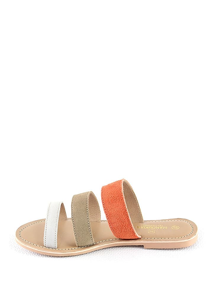 Manoukian shoes Leder-Pantoletten 
