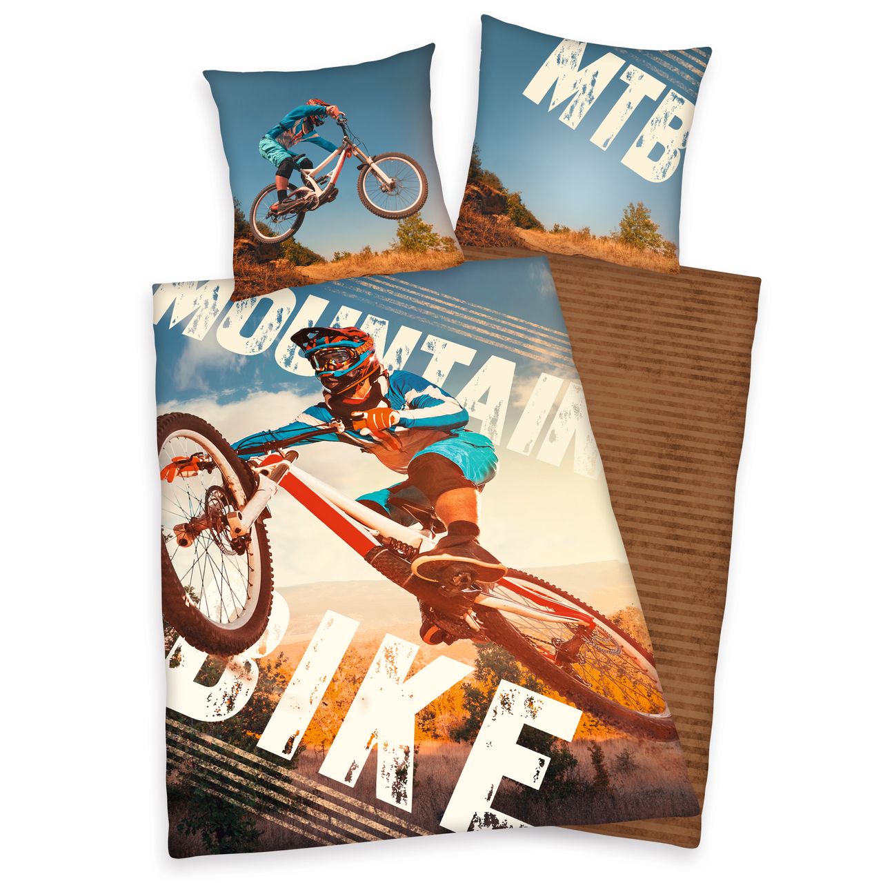 Herding Mountainbike Bettwäsche, Größe: 135 x 200 cm