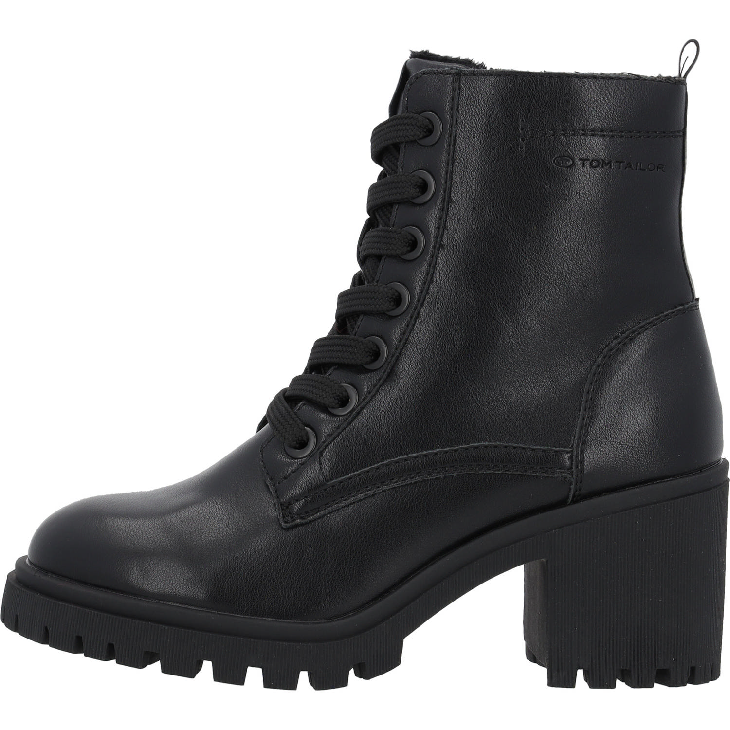Tom Tailor 6390440 Schnürer, Stiefeletten, Damen, Schwarz