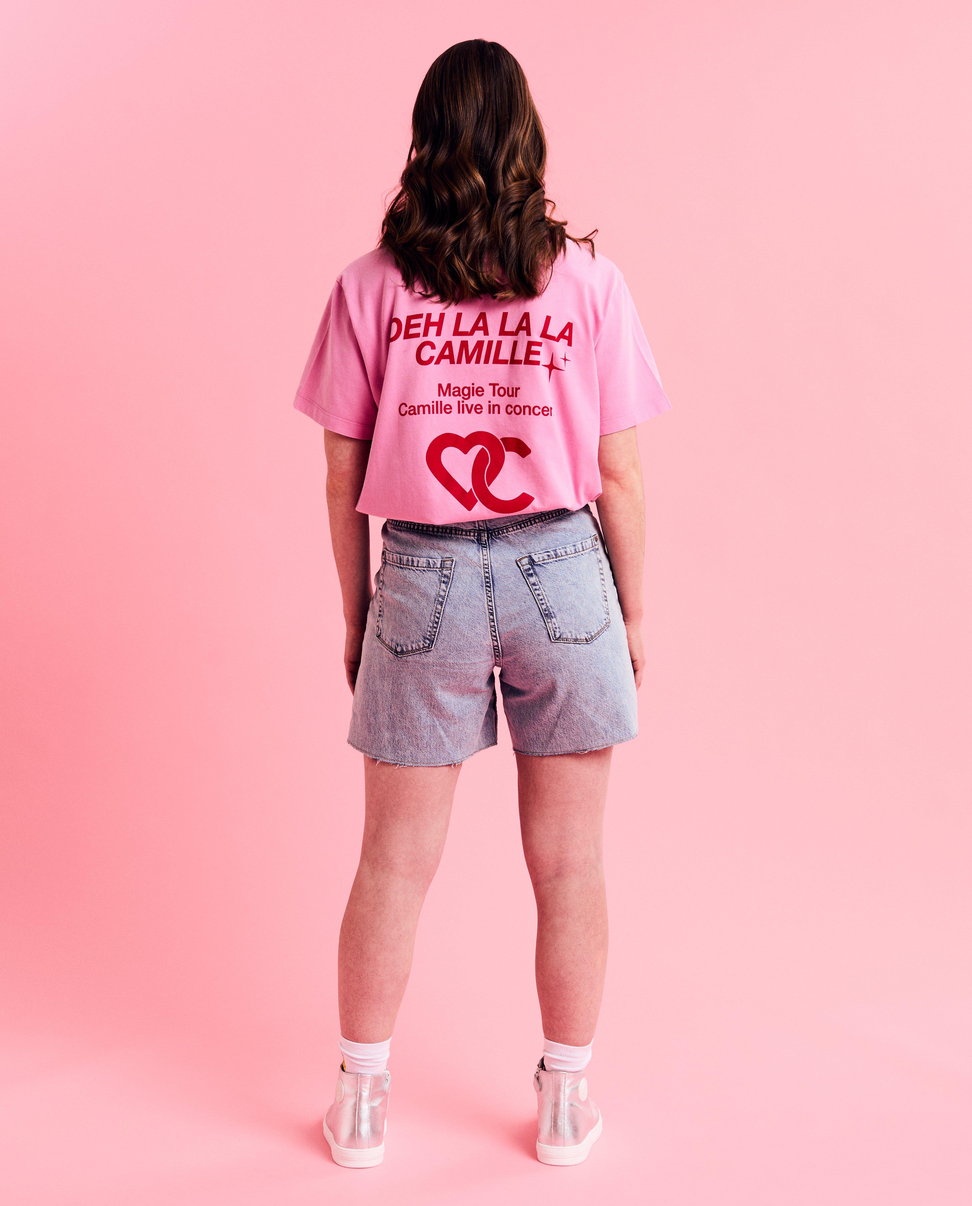 Pantaloni scurți din denim CAMILLE, rupți, croială largă, XS-XL albastru deschis