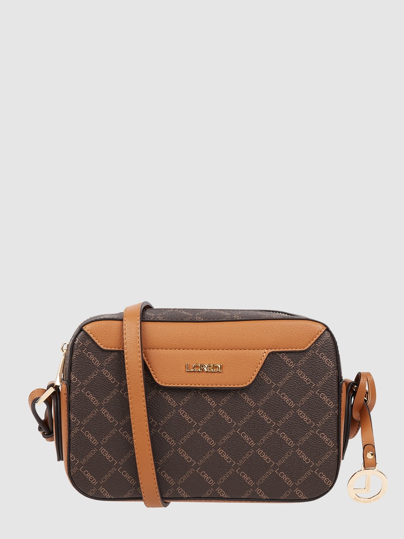 Crossbody Bag mit Logo-Muster Modell 'Filiberta' in mittelbraun