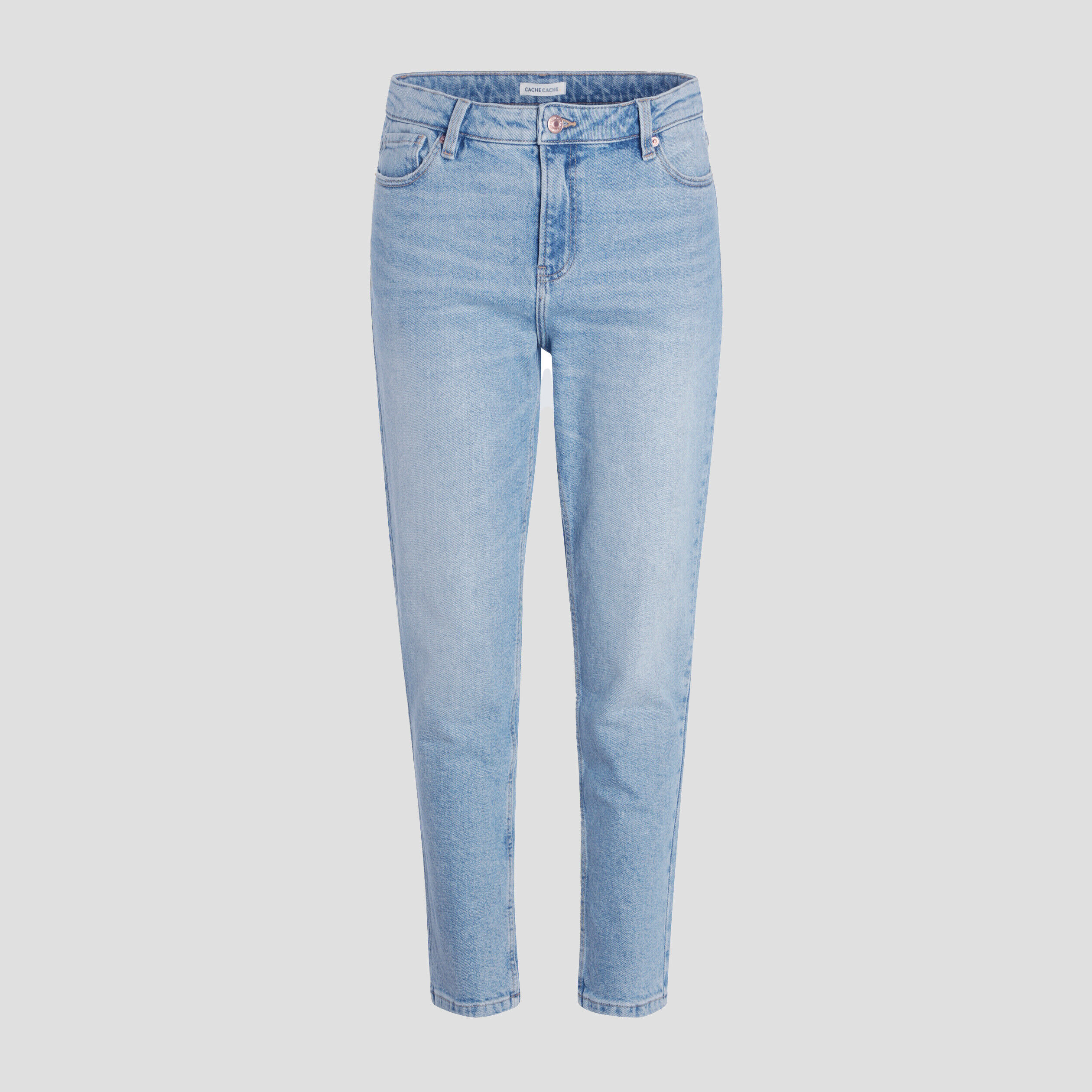 Jeans mom délavé denim double stone femme | Cache Cache