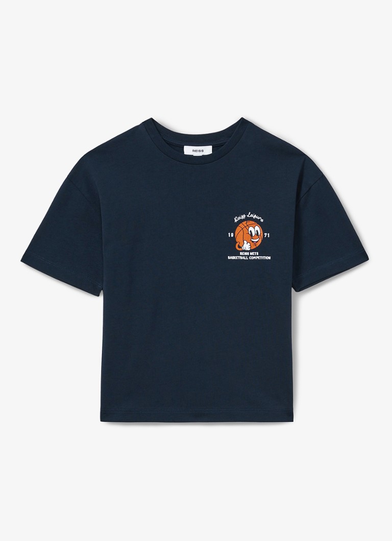Reiss Netsin ylisuuri t-paita, jossa on logo ja painatus takana