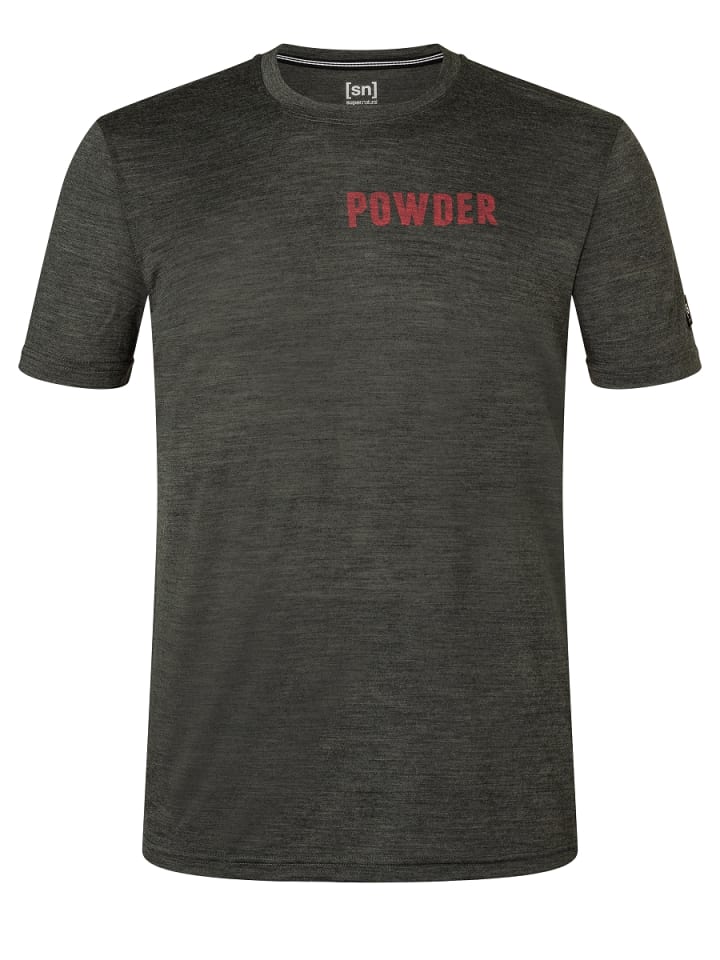 super.natural Merino T-Shirt M POWDER DAYS TEE in dunkelgrau günstig kaufen S