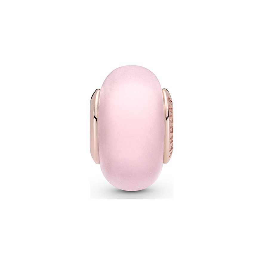 Pandora Charm Moments Mattes rosafarbenes Murano-Glas