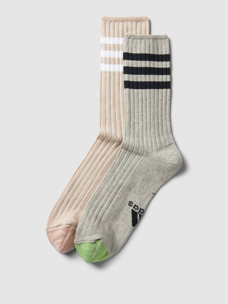 Socken mit Label-Detail im 2er-Pack in beige