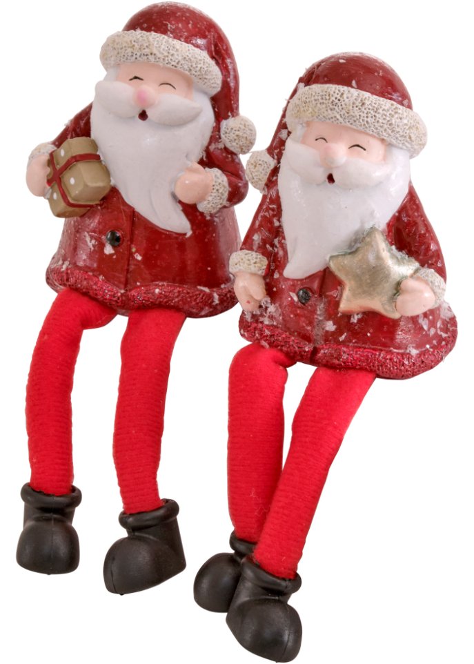 Kantenhocker Weihnachtsmann (2er Pack)
